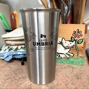 Caffe Umbria Stainless Steel Tall Coffee Tea Milk Juice Water Tumbler Cup Mug